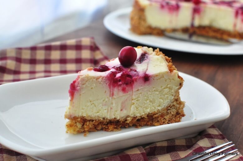 Cranberry Orange Cheesecake with a Gluten-Free Almond Crust Featured Image