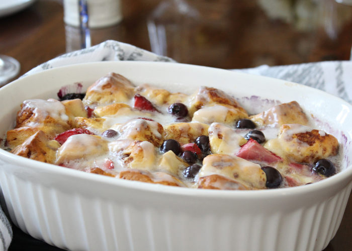 Berrylicious Cinnamon Roll Casserole Featured Image