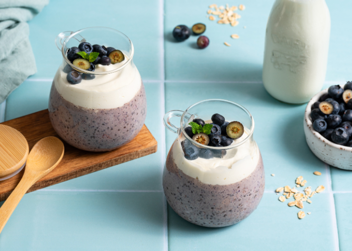 Blueberry Kefir Overnight Oats Featured Image