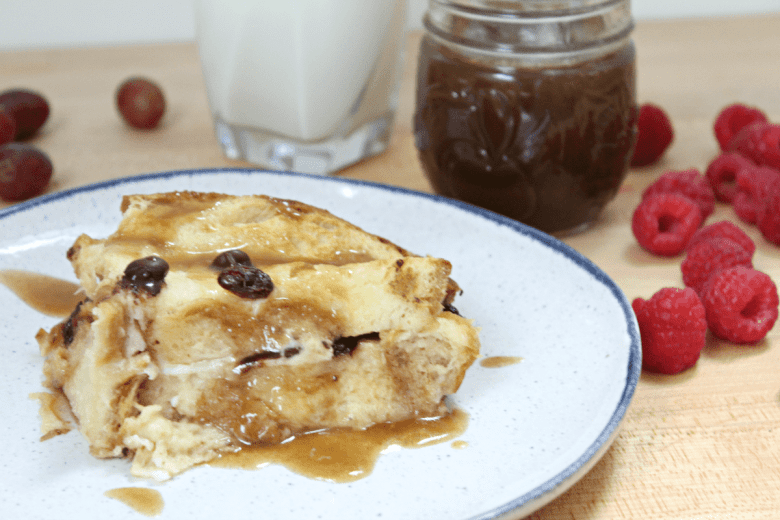 Challah Bread Pudding with Homemade Caramel Sauce Featured Image