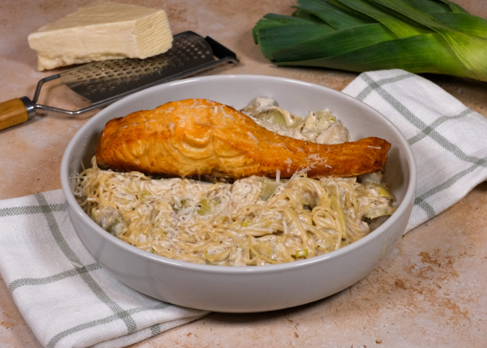 Creamy Artichoke and Salmon Pasta Featured Image