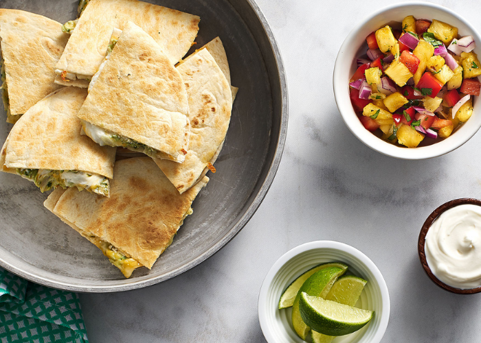 Quarterback Quesadilla with Pineapple Salsa Featured Image