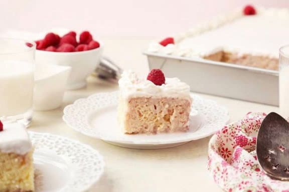 Raspberry Tres Leches Cake Featured Image