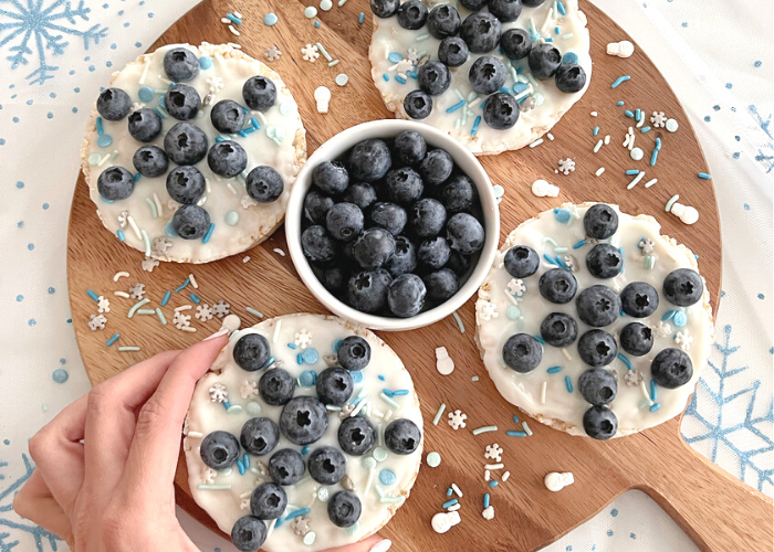 Snowflake Fruit Ricecake Pizzas Featured Image