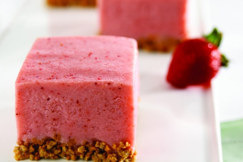 Strawberry Frozen Yogurt Squares Featured Image