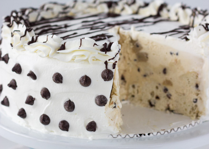 Chocolate Chip Cookie Dough Ice Cream Cake Featured Image