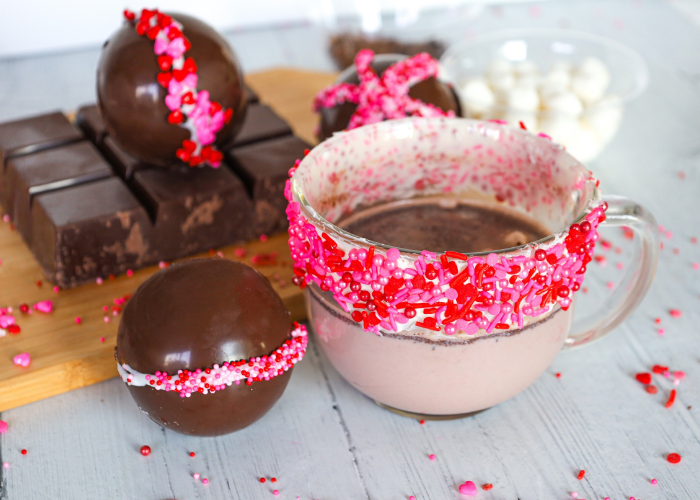 Valentine's Hot Cocoa Bombs Featured Image