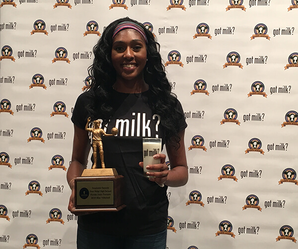 Central Florida Athlete Stephanie Samedy Named Florida Dairy Farmers 2016 Miss Volleyball Featured Image